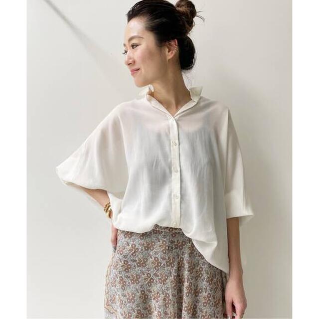 L'Appartement DEUXIEME CLASSE(アパルトモンドゥーズィエムクラス)の新品タグ付き　Dolmansleeve Sheer Blouse ホワイト レディースのトップス(シャツ/ブラウス(長袖/七分))の商品写真