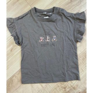 フタフタ(futafuta)のnennen袖フリルくまさんTシャツ(Tシャツ/カットソー)