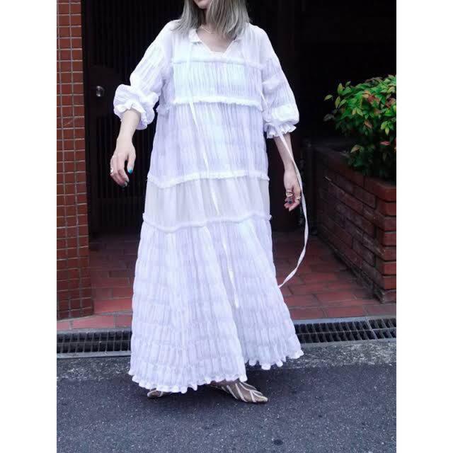 激安人気新品 PUBLIC TOKYO 白 dress nomad ソロブ ノマドドレス SOLOV