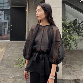 clane baroon sheer puff tops クラネ(シャツ/ブラウス(長袖/七分))