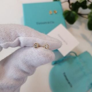 Tiffany バイザヤードピアス　プラチナ 約0.16カラット　ティファニー