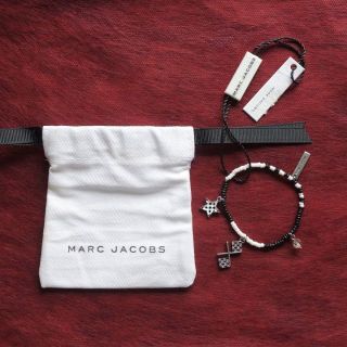 マークジェイコブス(MARC JACOBS)のMARC JACOBS ビーズブレスレット BLACK × WHITE(ブレスレット/バングル)