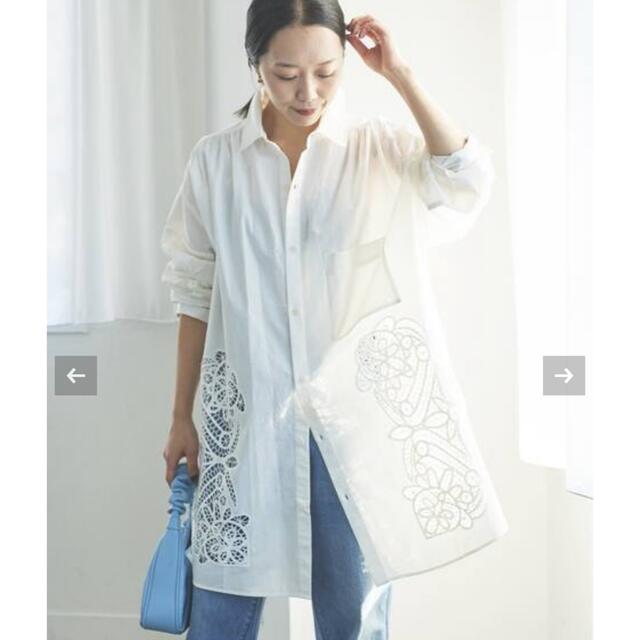 Plage 　Craft lace シャツ　ホワイトトップス