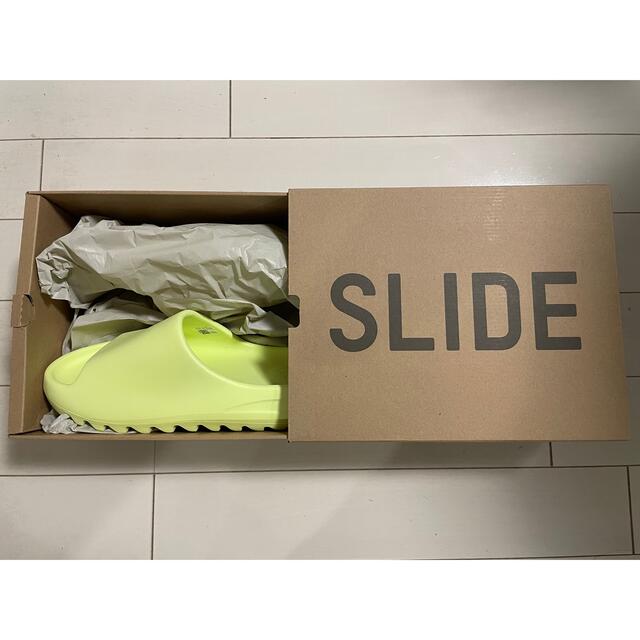 adidas(アディダス)のADIDAS YEEZY SLIDE GLOW GREEN 27.5 メンズの靴/シューズ(サンダル)の商品写真