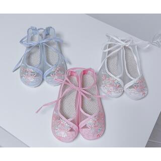 メリージェニー(merry jenny)のsheer embroidery pastel shoes(訳あり品)(ハイヒール/パンプス)