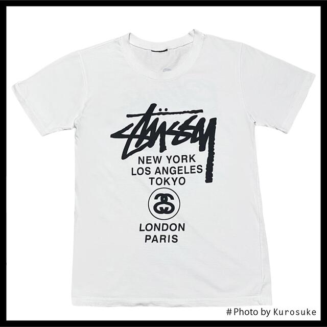 STUSSY(ステューシー)の専用STUSSY ステューシー 白Tシャツ  ホワイト M 半袖 ロゴTシャツ レディースのトップス(Tシャツ(半袖/袖なし))の商品写真