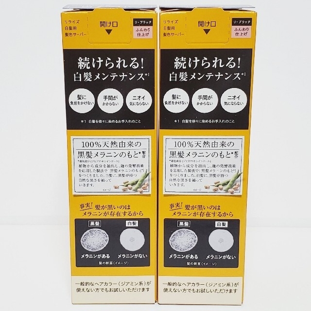 ⭐2本⭐ リライズ 白髪用髪色サーバー リ・ブラック ふんわり仕上げ つけかえ用