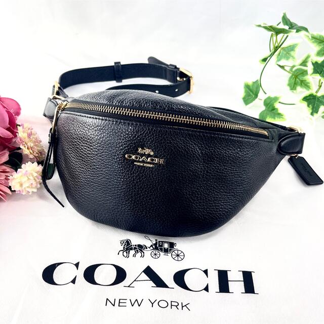 ✨美品✨COACH コーチ ウエストポーチ　ボディバッグ　ブラック