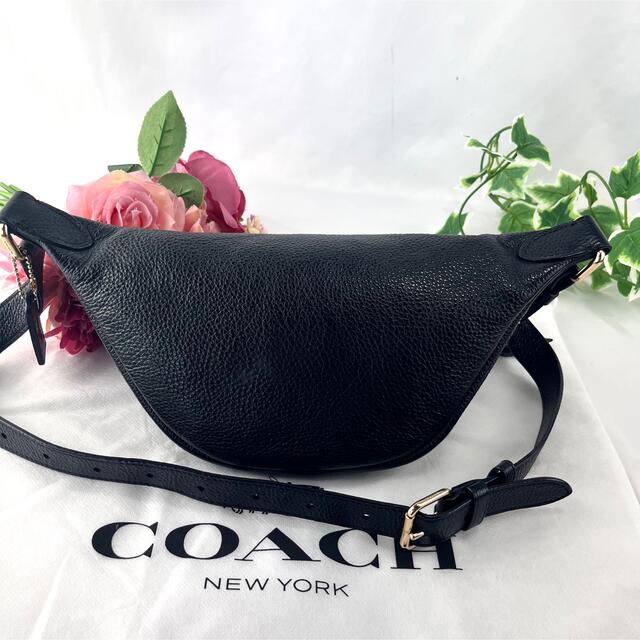 COACH(コーチ)の✨美品✨COACH コーチ ウエストポーチ　ボディバッグ　ブラック レディースのバッグ(ボディバッグ/ウエストポーチ)の商品写真