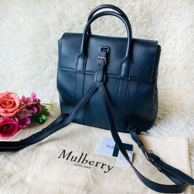 Mulberry(マルベリー)の♡マルベリー♡ベイズウォーター 2way バックパック リュック バッグ 濃紺 レディースのバッグ(リュック/バックパック)の商品写真