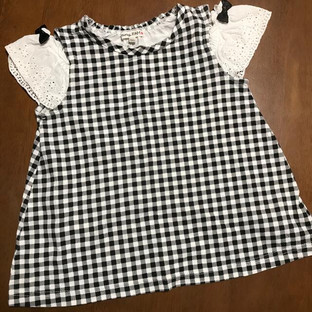 anyFAM(エニィファム)のエニィファム　オフショル　サイズ120 キッズ/ベビー/マタニティのキッズ服女の子用(90cm~)(Tシャツ/カットソー)の商品写真