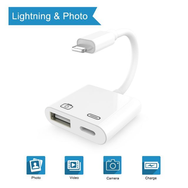 USB 3カメラアダプタ　【Lightning】   スマホ/家電/カメラのテレビ/映像機器(映像用ケーブル)の商品写真