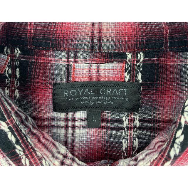 ROYAL CRAFT ロイヤルクラフト 7分丈チェックシャツ L メンズのトップス(シャツ)の商品写真