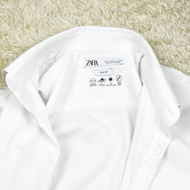 ZARA(ザラ)のザラ　シャツ　S 38 ホワイト メンズのトップス(シャツ)の商品写真