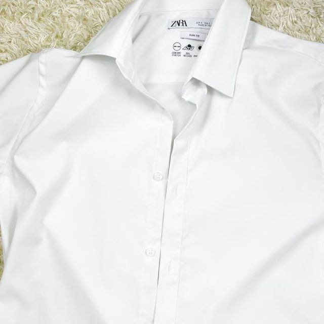 ZARA(ザラ)のザラ　シャツ　S 38 ホワイト メンズのトップス(シャツ)の商品写真