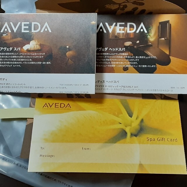 AVEDA(アヴェダ)のAVEDAスパチケット(関東近郊お住まいの方) コスメ/美容のリラクゼーション(その他)の商品写真