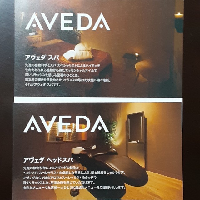 AVEDA(アヴェダ)のAVEDAスパチケット(関東近郊お住まいの方) コスメ/美容のリラクゼーション(その他)の商品写真