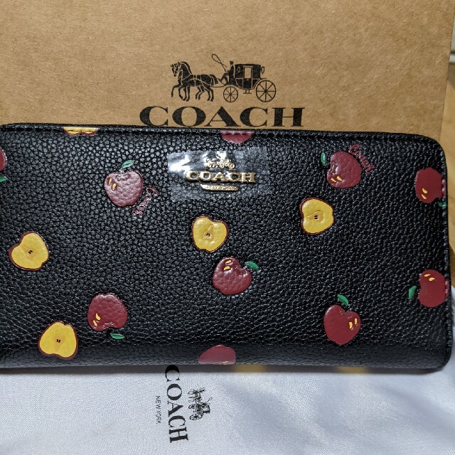 COACH 長財布 ラウンドファスナー 黒