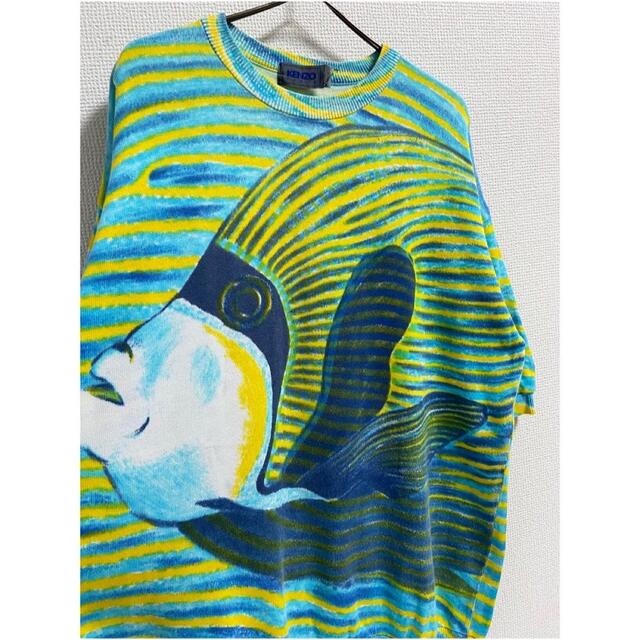 KENZO - vintage 80s 90s KENZO 総柄 魚 フィッシュ tシャツの通販 by