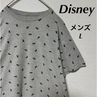 ディズニー(Disney)のDisney ディズニー　多数ミッキー　プリント　メンズ　L(Tシャツ/カットソー(半袖/袖なし))