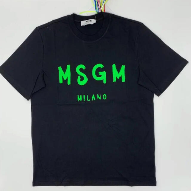 22SS■イタリア製■MSGM■超定番ロゴプリントＴシャツ■ブラック