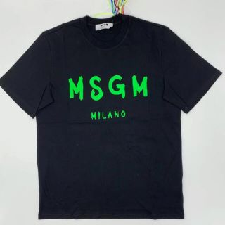 エムエスジイエム(MSGM)の22SS■イタリア製■MSGM■超定番ロゴプリントＴシャツ■ブラック(Tシャツ/カットソー(七分/長袖))