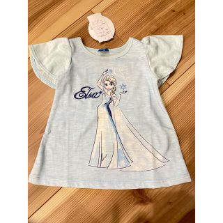 アナトユキノジョオウ(アナと雪の女王)の新品タグ付き　エルサ　アナ雪　Tシャツ　フリルTシャツ　80 プリンセス(Tシャツ/カットソー)