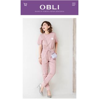 オブリ(OBLI)の【OBLI】ロゴワッペンロンパース(サロペット/オーバーオール)