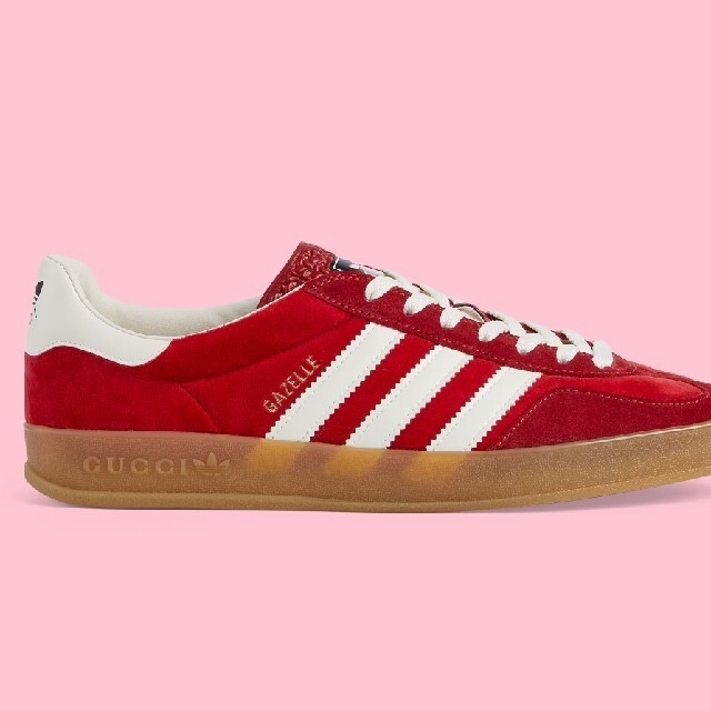 激安】 - Gucci adidas スニーカー ガゼル 27センチ 赤 メンズ Gucci x