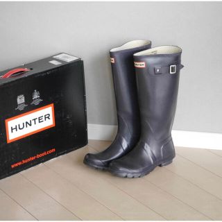 新品 24.0cm】HUNTER / ハンター レインブーツ ロング- ハンター 長靴 W23499 レインブーツ ロング ベルト UK5 24cm