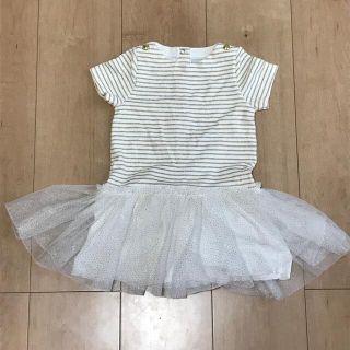 プチバトー(PETIT BATEAU)のプチバトーのチュールワンピース(ワンピース)