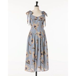 ハーリップトゥ(Her lip to)のherlipto　Sunflower-Printed Midi Dress(ロングワンピース/マキシワンピース)