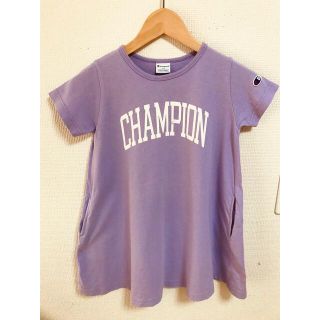 チャンピオン(Champion)のチャンピオン　Tシャツワンピース+ ZARA kids カットワークレース帽子(ワンピース)