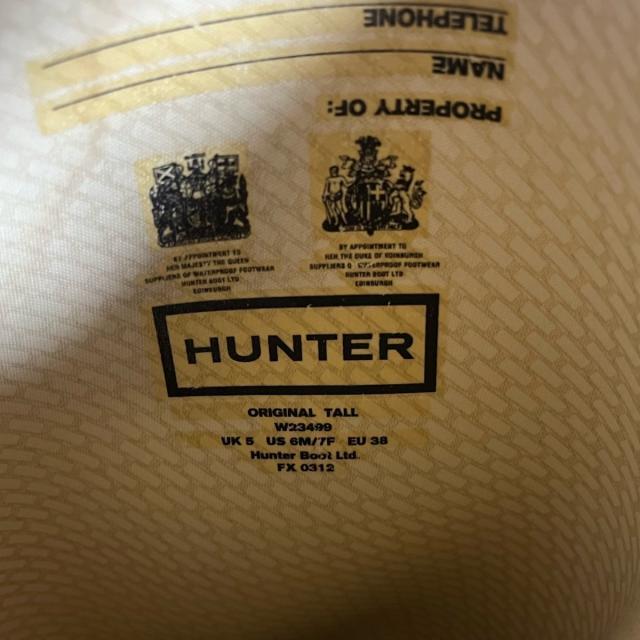HUNTER(ハンター)のハンター レインブーツ 38 レディース - 黒 レディースの靴/シューズ(レインブーツ/長靴)の商品写真