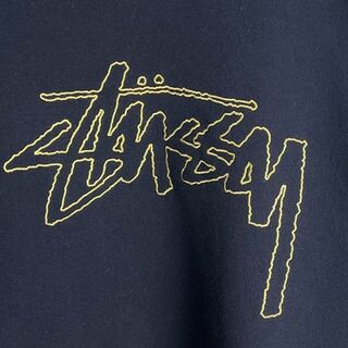 STUSSY - 《USA製》STUSSYステューシースウェットL☆ネイビー紺色刺繍