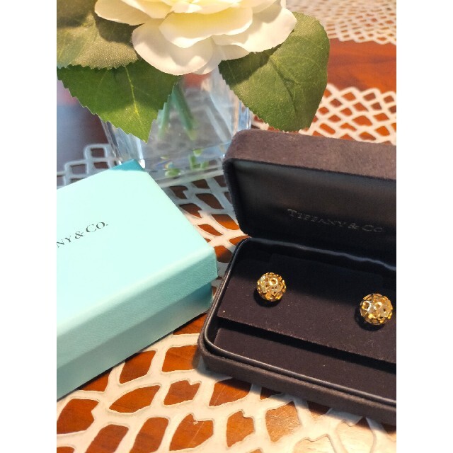 公式の Tiffany & 希少☆ティファニー 18Kパロマピカソ 透かし柄ピアス 公式の Tiffany & 希少☆ティファニー 18Kパロマピカソ 透かし柄ピアス