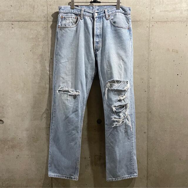 リーバイス levi's 501 クラッシュ ダメージデニム グランジ パンツ-