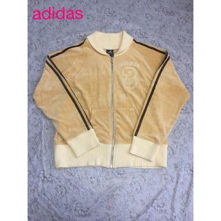 アディダス(adidas)のadidas☆ベロアジャージOT☆黄色☆レディース☆XL(ブルゾン)