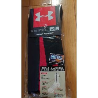 アンダーアーマー(UNDER ARMOUR)の【匿名配送】新品未使用 アンダーアーマー 靴下 黒/赤(ソックス)