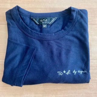 アニエスベー(agnes b.)のTo b by agnes b.   七分袖Tシャツ  ブラック 38(Tシャツ(長袖/七分))