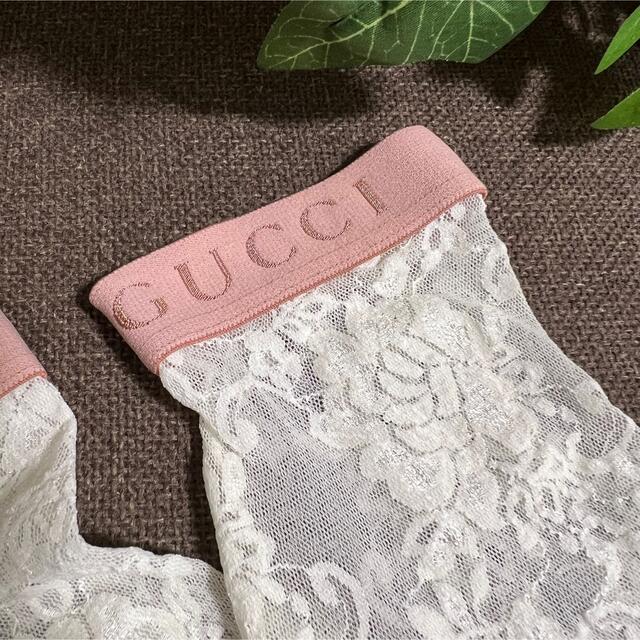 Gucci(グッチ)のGUCCI グッチ ソックス 靴下 レース ホワイト レディースのレッグウェア(ソックス)の商品写真