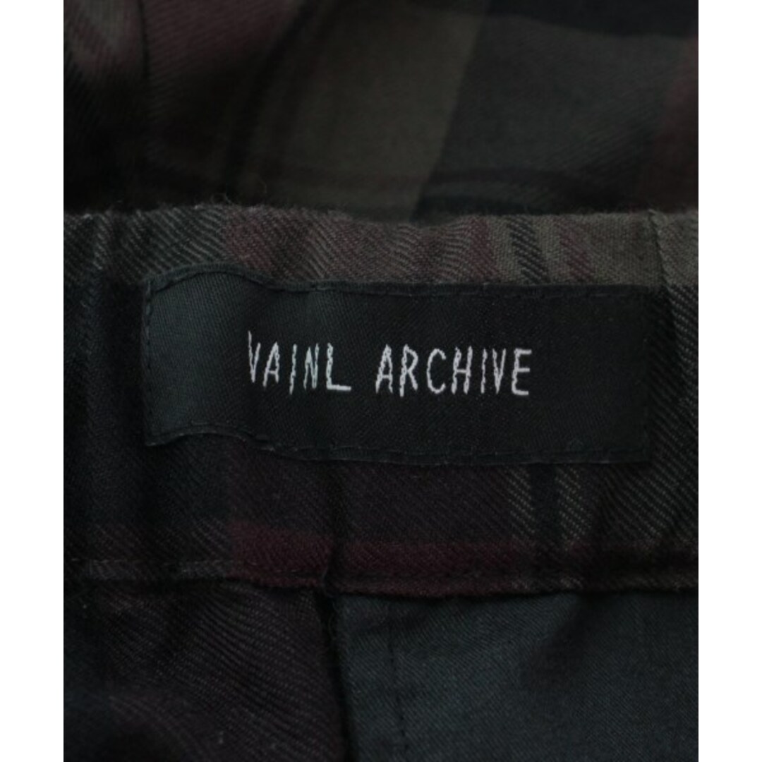 VAINL ARCHIVE(ヴァイナルアーカイブ)のVAINL ARCHIVE パンツ（その他） M カーキx黒x茶系(チェック) 【古着】【中古】 メンズのパンツ(その他)の商品写真