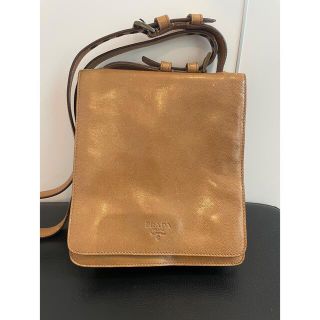 プラダ(PRADA)のPRADA ショルダーバッグ 希少品 ブラウンレザー(ショルダーバッグ)