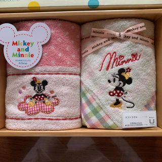 ディズニー(Disney)の２枚セット　ミッキー　ミニー　ディズニー　ゲストタオル(タオル/バス用品)