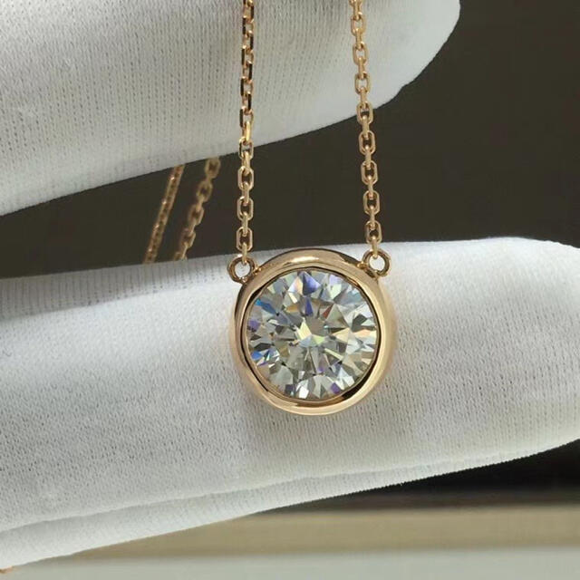 パール【newカラー】2.0ct ハートモアサナイト ネックレス k18 - www