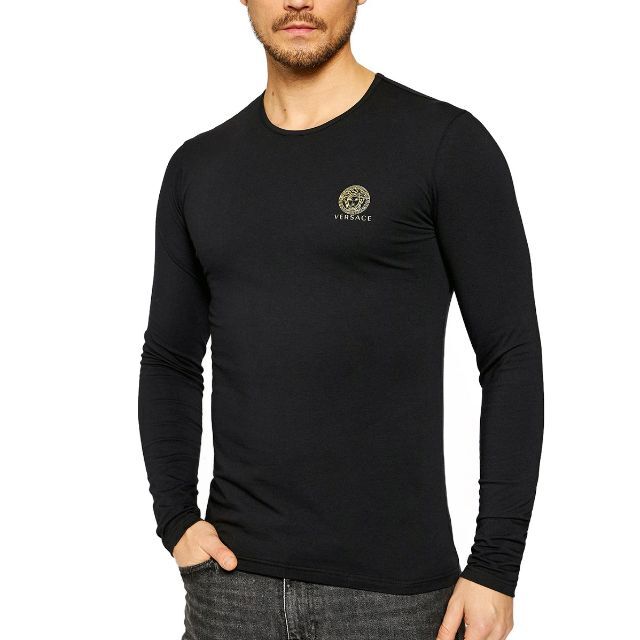 3 VERSACE メデューサ ブラック 2枚セット 長袖Tシャツ size 3