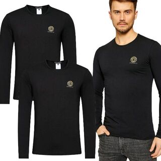 ヴェルサーチ(VERSACE)の3 VERSACE メデューサ ブラック 2枚セット 長袖Tシャツ size 6(Tシャツ/カットソー(七分/長袖))
