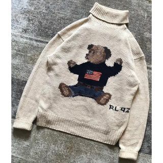 ポロラルフローレン(POLO RALPH LAUREN)の超レア RL'92 可愛すぎるポロベア 92年製 ラルフローレン ニットセーター(ニット/セーター)