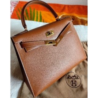 エルメス(Hermes)のHERMES ケリー28cm クシュベル キャメルGD✖ホワイトステッチ(ハンドバッグ)