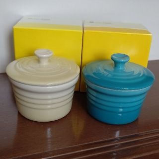 ルクルーゼ(LE CREUSET)のぱん子様専用★ル・クルーゼ スモールラムカン 蓋付き 2個(食器)